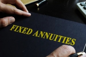 man holding fixed annuities