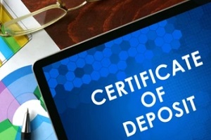 certificate of deposit on laptop screen for MYGA vs CD