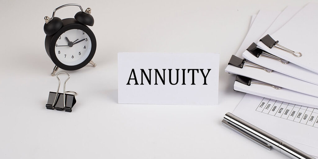 card with text annuity on a white background