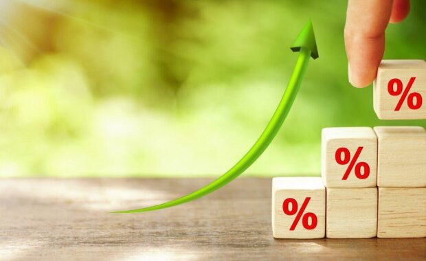 interest rate financial and mortgage rates concept