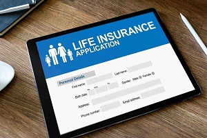 life insurance application on tablets