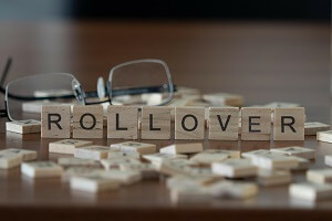 rollover word or concept represented by wooden letter tiles on a wooden table with glasses and a book