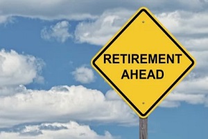 retirement ahead signboard